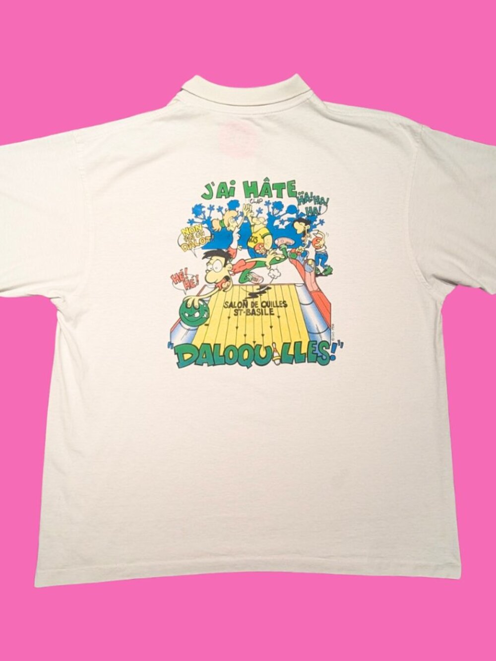 Humeur Design Salon de Quilles St-Basile Polo Shirt Size 2XL